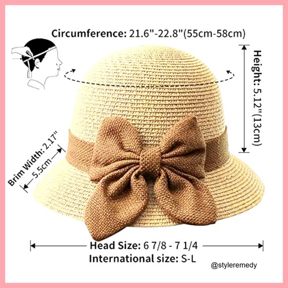 Vintage Cloche Sun Hat Foldable Packable High-Quality Raffia Straw main image 4